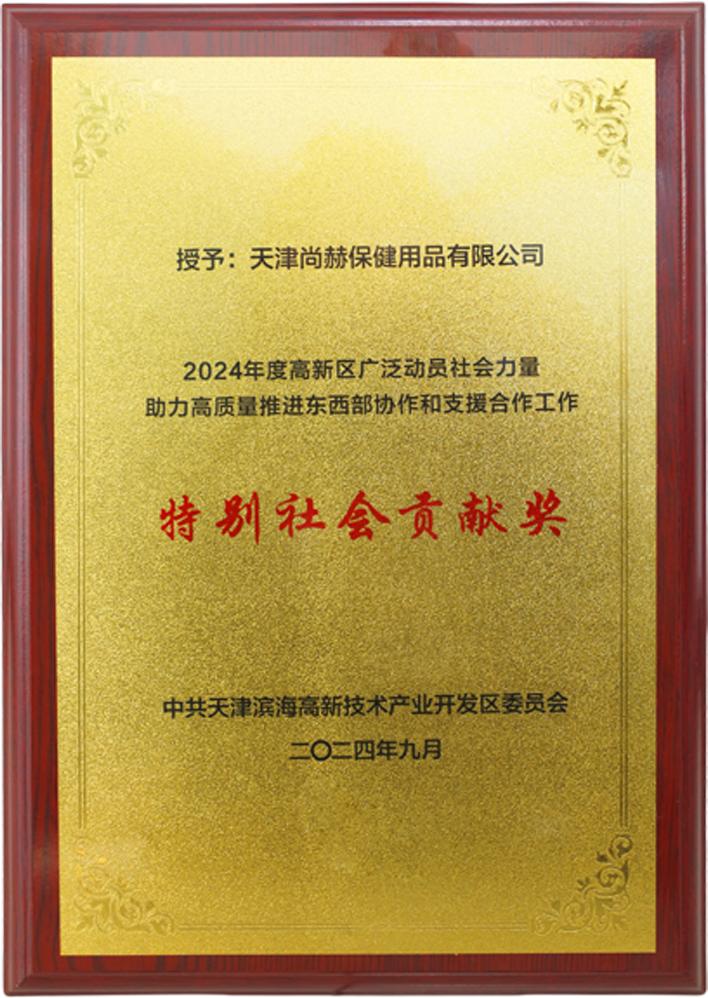 乐动网公司荣获中共天津滨海高新技术产业开发区委员会颁发的【特别社会贡献奖】